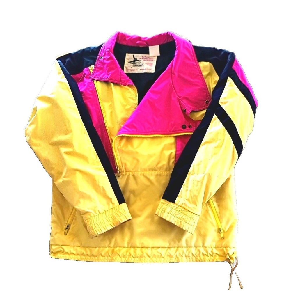 Vintage Rare Burton Neon Snowboarding Anorak Jacket Good Condition Large